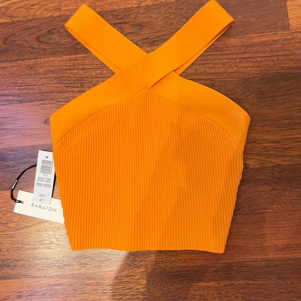 NWT Aritzia Babaton Cross Neck Top Size XS/S